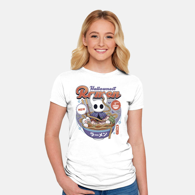 Hallownest Ramen Vintage-Womens-Fitted-Tee-LAGELANTEE