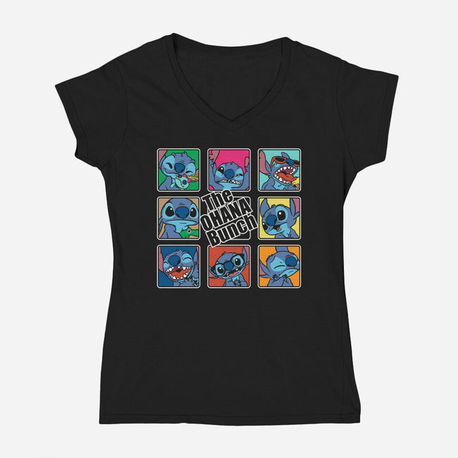 The Ohana Bunch-Womens-V-Neck-Tee-turborat14