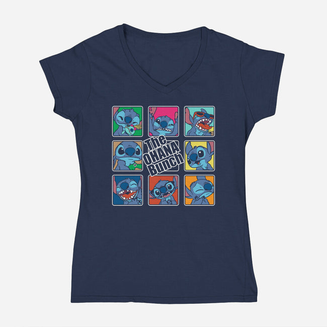 The Ohana Bunch-Womens-V-Neck-Tee-turborat14