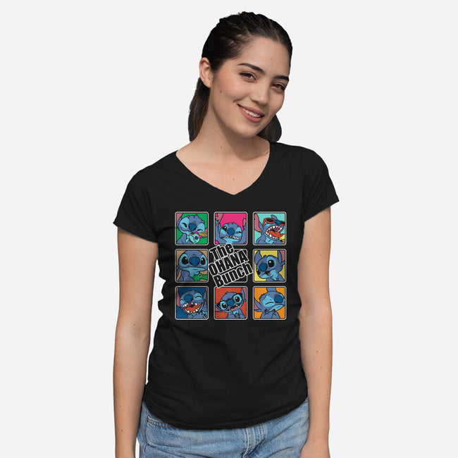 The Ohana Bunch-Womens-V-Neck-Tee-turborat14