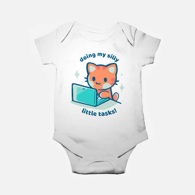 Doing My Silly Little Tasks-Baby-Basic-Onesie-TechraNova