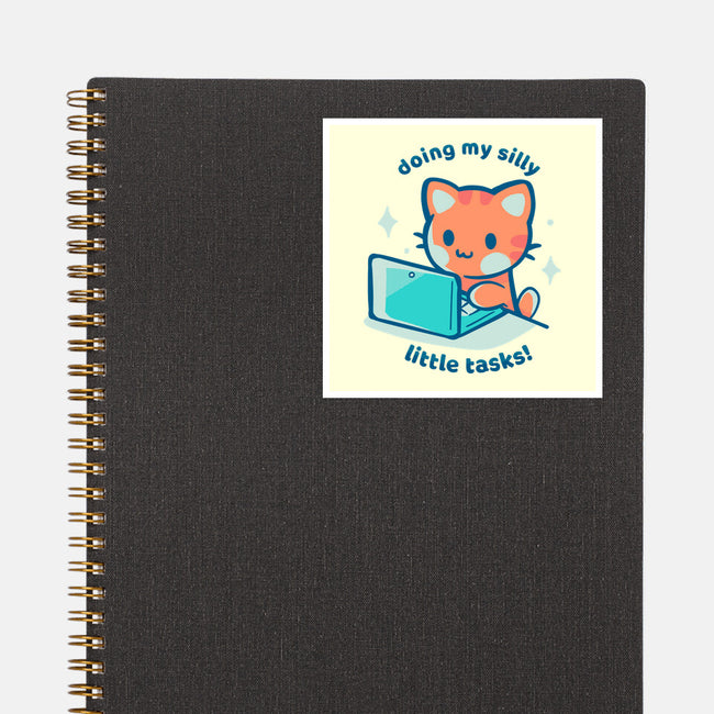 Doing My Silly Little Tasks-None-Glossy-Sticker-TechraNova