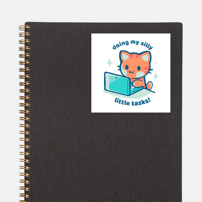 Doing My Silly Little Tasks-None-Glossy-Sticker-TechraNova
