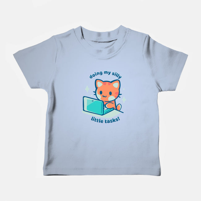 Doing My Silly Little Tasks-Baby-Basic-Tee-TechraNova