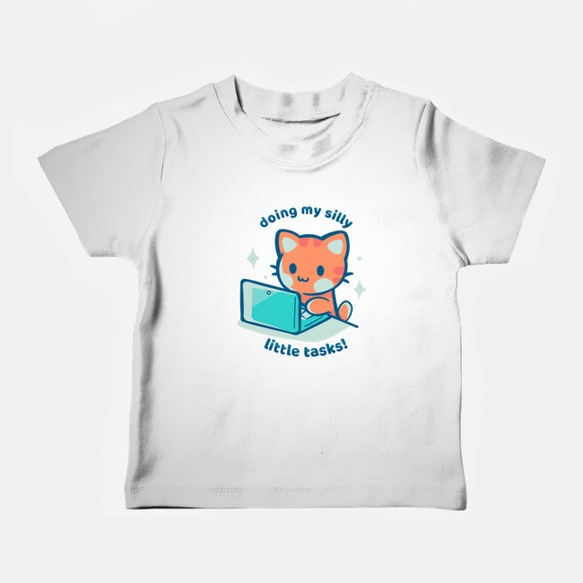 Doing My Silly Little Tasks-Baby-Basic-Tee-TechraNova