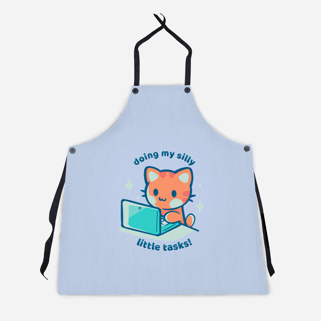 Doing My Silly Little Tasks-Unisex-Kitchen-Apron-TechraNova
