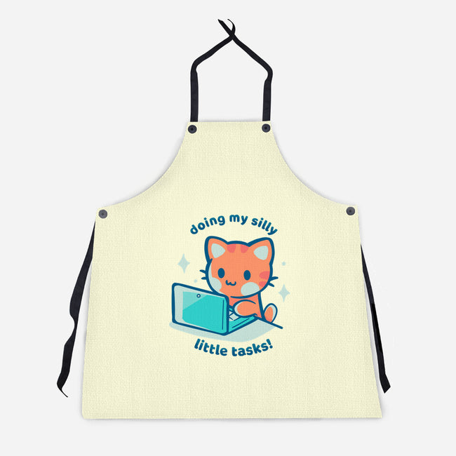 Doing My Silly Little Tasks-Unisex-Kitchen-Apron-TechraNova