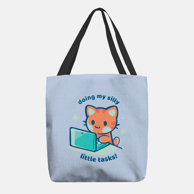 Doing My Silly Little Tasks-None-Basic Tote-Bag-TechraNova