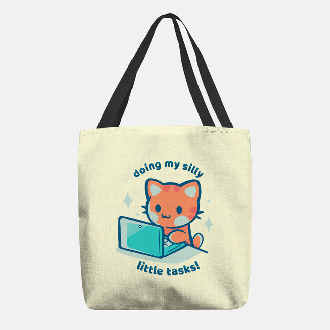 Doing My Silly Little Tasks-None-Basic Tote-Bag-TechraNova