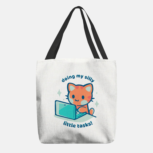 Doing My Silly Little Tasks-None-Basic Tote-Bag-TechraNova