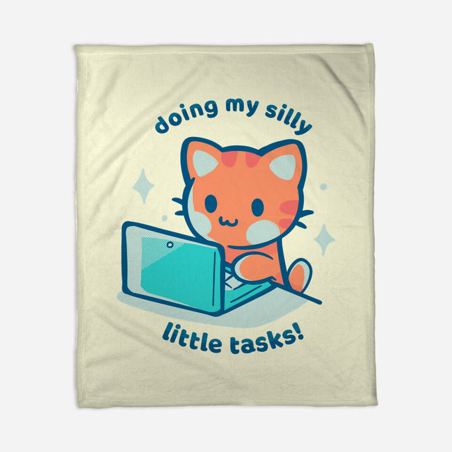 Doing My Silly Little Tasks-None-Fleece-Blanket-TechraNova