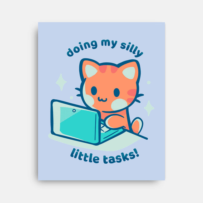 Doing My Silly Little Tasks-None-Stretched-Canvas-TechraNova
