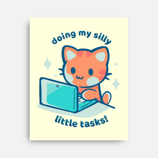 Doing My Silly Little Tasks-None-Stretched-Canvas-TechraNova