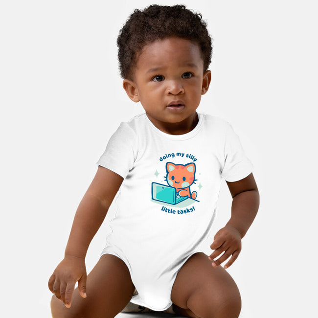 Doing My Silly Little Tasks-Baby-Basic-Onesie-TechraNova