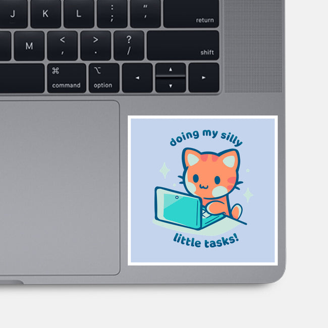 Doing My Silly Little Tasks-None-Glossy-Sticker-TechraNova