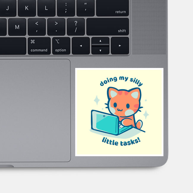 Doing My Silly Little Tasks-None-Glossy-Sticker-TechraNova