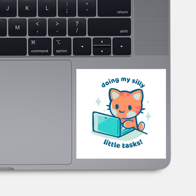 Doing My Silly Little Tasks-None-Glossy-Sticker-TechraNova