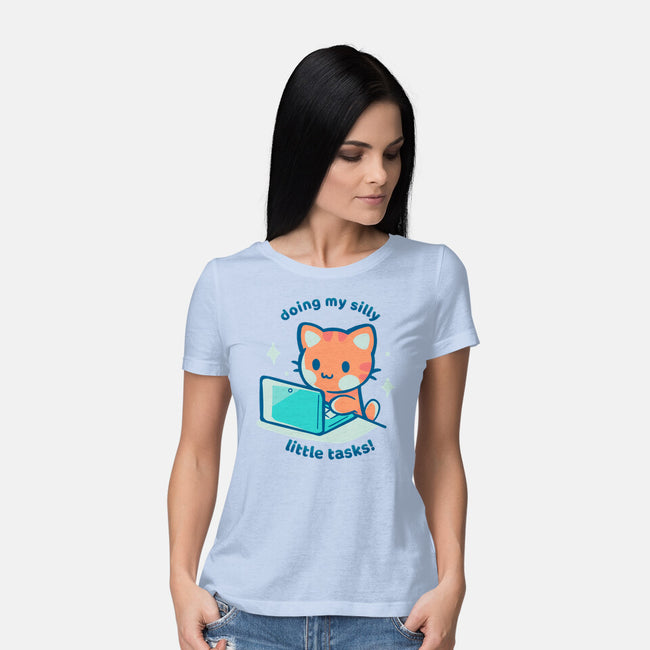 Doing My Silly Little Tasks-Womens-Basic-Tee-TechraNova