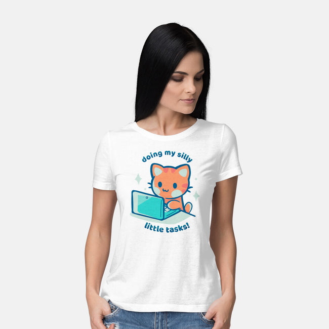 Doing My Silly Little Tasks-Womens-Basic-Tee-TechraNova