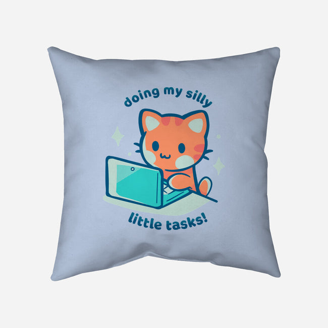 Doing My Silly Little Tasks-None-Removable Cover w Insert-Throw Pillow-TechraNova