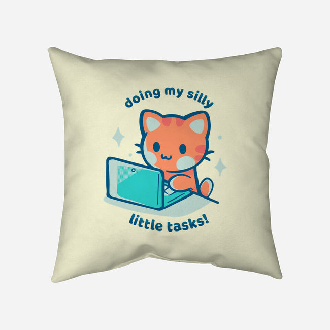 Doing My Silly Little Tasks-None-Removable Cover w Insert-Throw Pillow-TechraNova