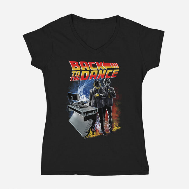 Back To The Dance-Womens-V-Neck-Tee-zascanauta