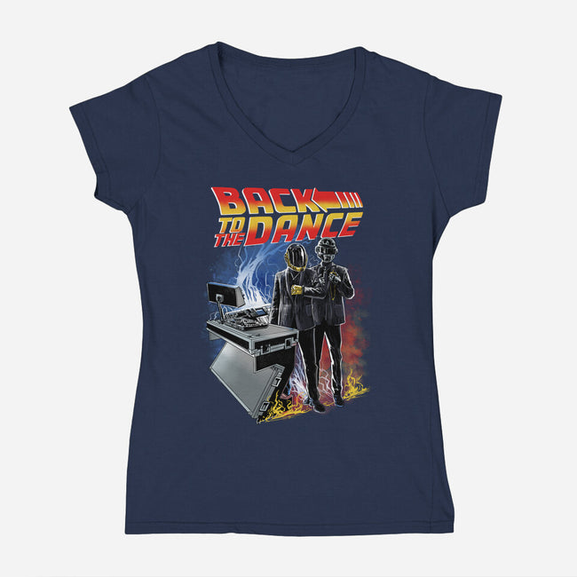 Back To The Dance-Womens-V-Neck-Tee-zascanauta