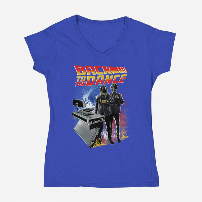 Back To The Dance-Womens-V-Neck-Tee-zascanauta