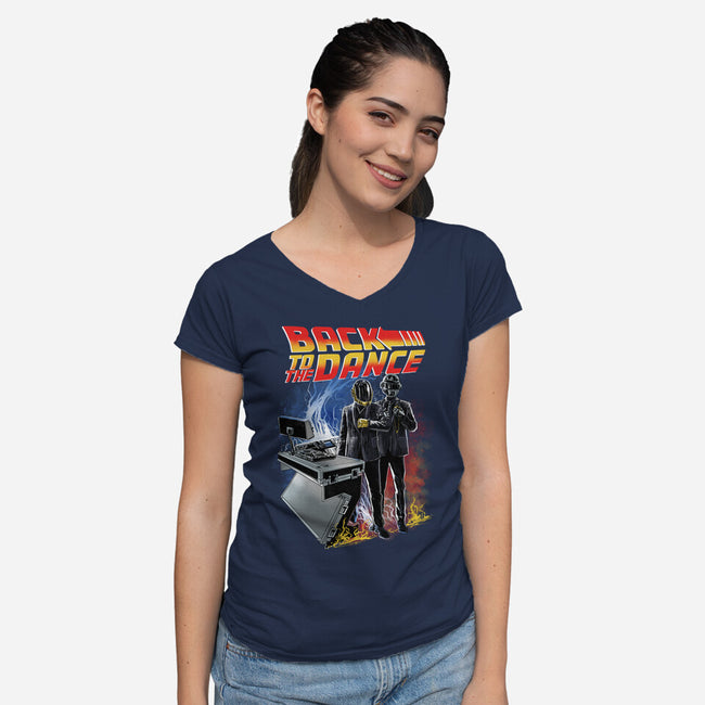 Back To The Dance-Womens-V-Neck-Tee-zascanauta