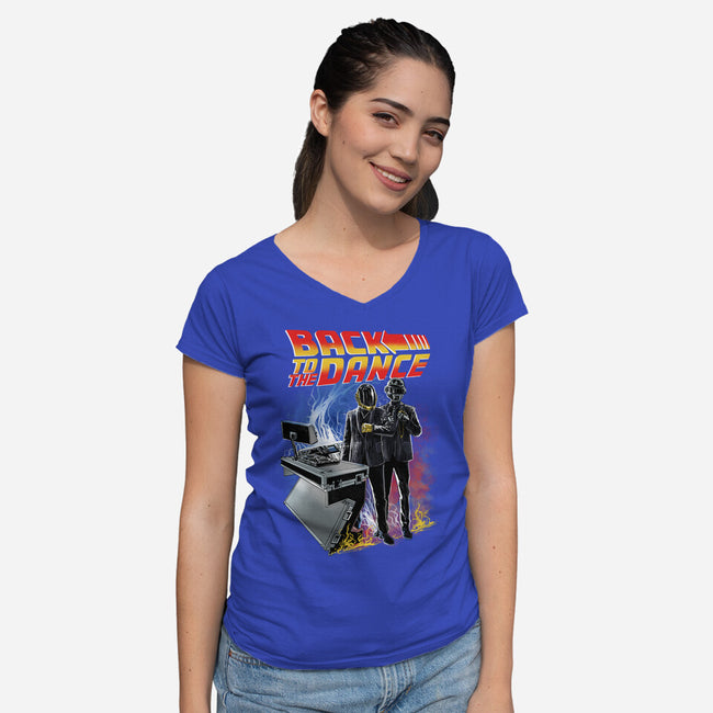 Back To The Dance-Womens-V-Neck-Tee-zascanauta