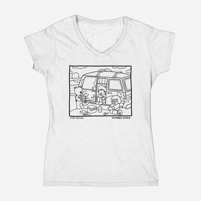 Scoobbie Goods-Womens-V-Neck-Tee-estudiofitas