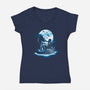 Dragon Friendship-Womens-V-Neck-Tee-Vallina84