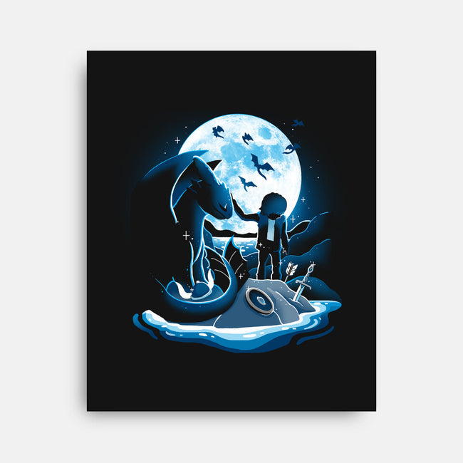 Dragon Friendship-None-Stretched-Canvas-Vallina84