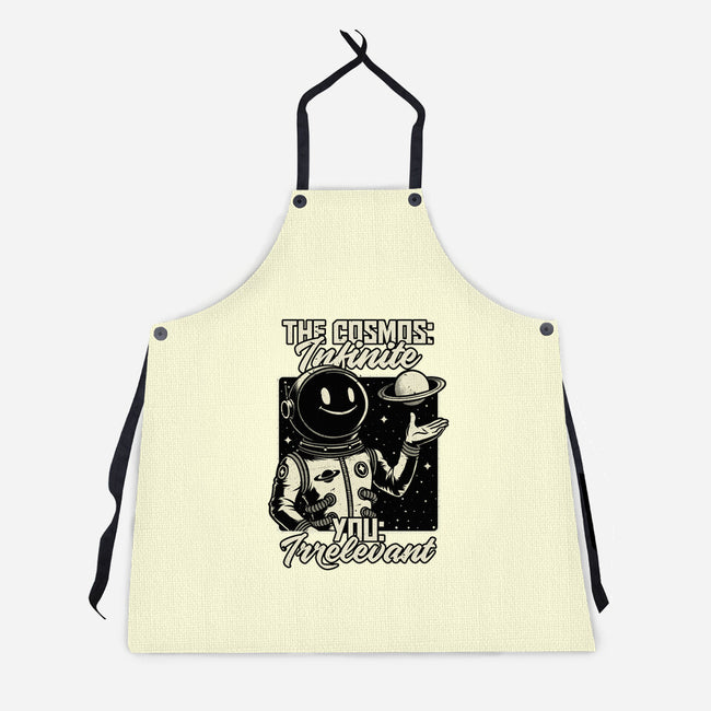 Irrelevant Sassy Astronaut-Unisex-Kitchen-Apron-Studio Mootant
