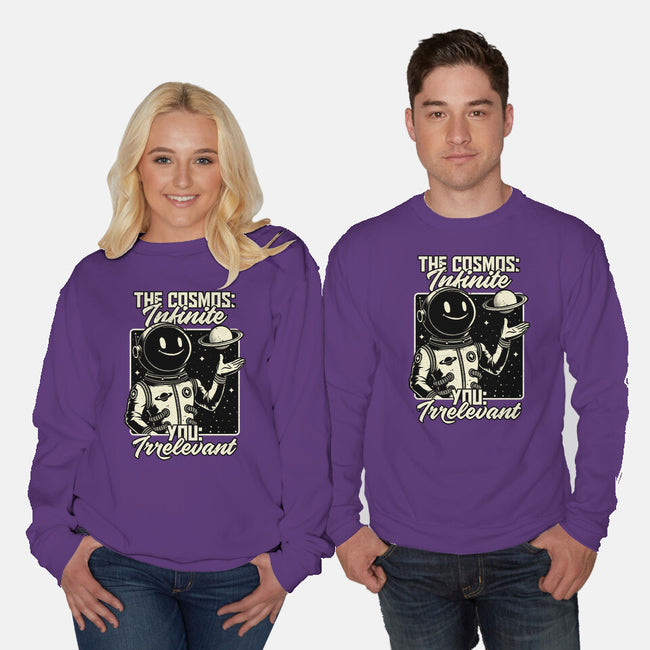 Irrelevant Sassy Astronaut-Unisex-Crew Neck-Sweatshirt-Studio Mootant