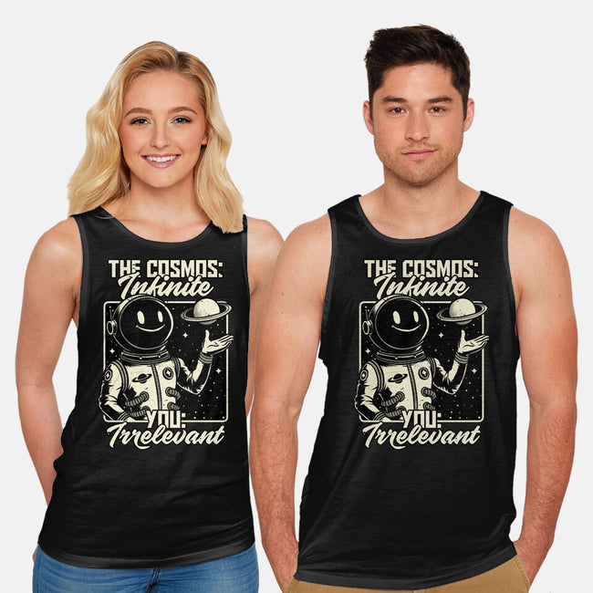 Irrelevant Sassy Astronaut-Unisex-Basic-Tank-Studio Mootant