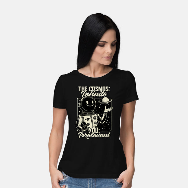 Irrelevant Sassy Astronaut-Womens-Basic-Tee-Studio Mootant