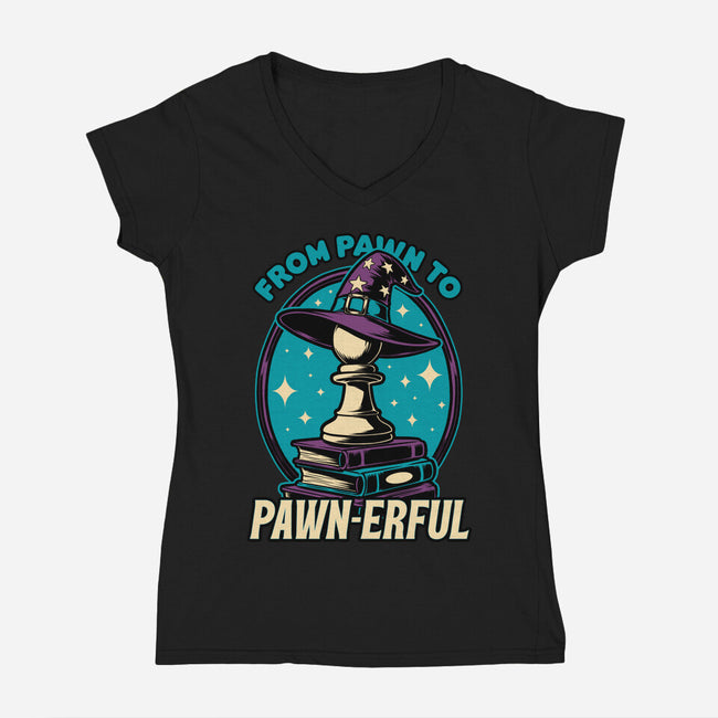 Wizard Pawn-Womens-V-Neck-Tee-Studio Mootant