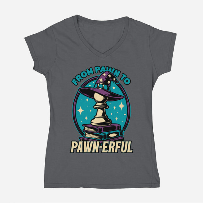 Wizard Pawn-Womens-V-Neck-Tee-Studio Mootant