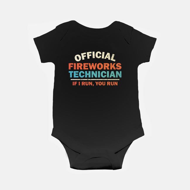 Official Fireworks Technician-Baby-Basic-Onesie-kg07