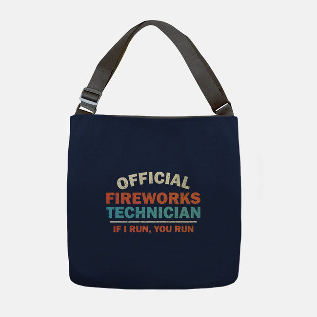 Official Fireworks Technician-None-Adjustable Tote-Bag-kg07