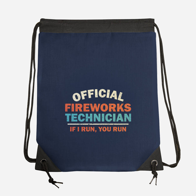 Official Fireworks Technician-None-Drawstring-Bag-kg07