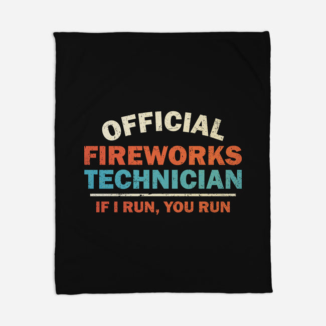 Official Fireworks Technician-None-Fleece-Blanket-kg07