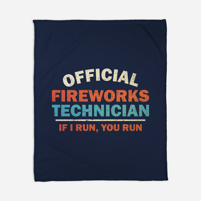 Official Fireworks Technician-None-Fleece-Blanket-kg07