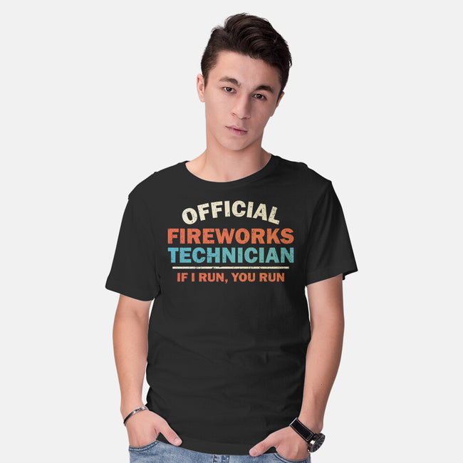 Official Fireworks Technician-Mens-Basic-Tee-kg07