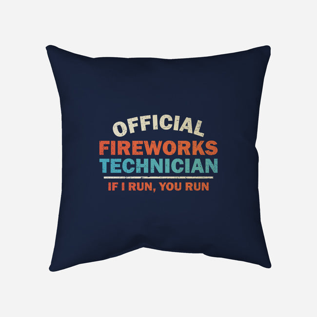 Official Fireworks Technician-None-Removable Cover w Insert-Throw Pillow-kg07