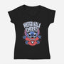Bad Word Alien-Womens-V-Neck-Tee-Studio Mootant