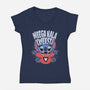 Bad Word Alien-Womens-V-Neck-Tee-Studio Mootant