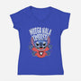 Bad Word Alien-Womens-V-Neck-Tee-Studio Mootant
