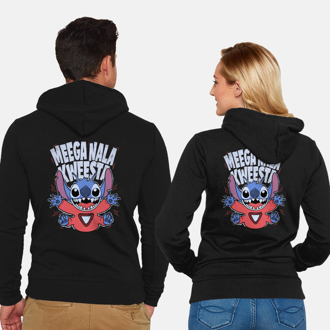 Bad Word Alien-Unisex-Zip-Up-Sweatshirt-Studio Mootant